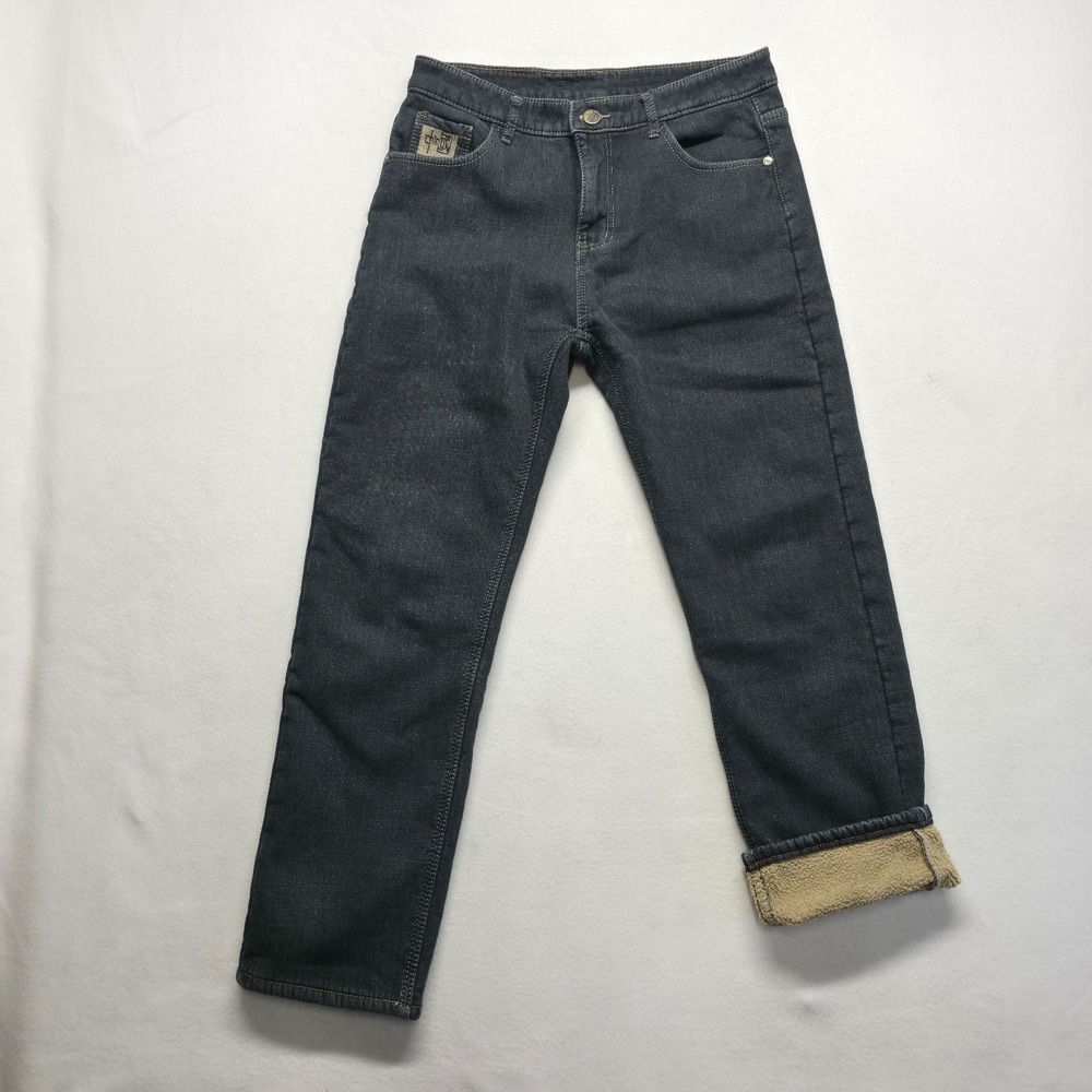 Original Designers Men's Fleece Lined Denim Black Jeans Size 32X28